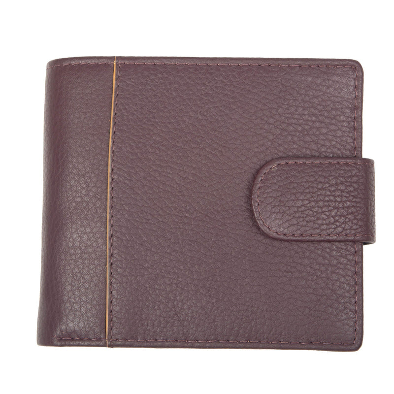 Load image into Gallery viewer, Dents Mens Pebble Grain Leather Bifold Wallet with RFID Blocking and Coin Purse in Bordeaux/Light Tan-0

