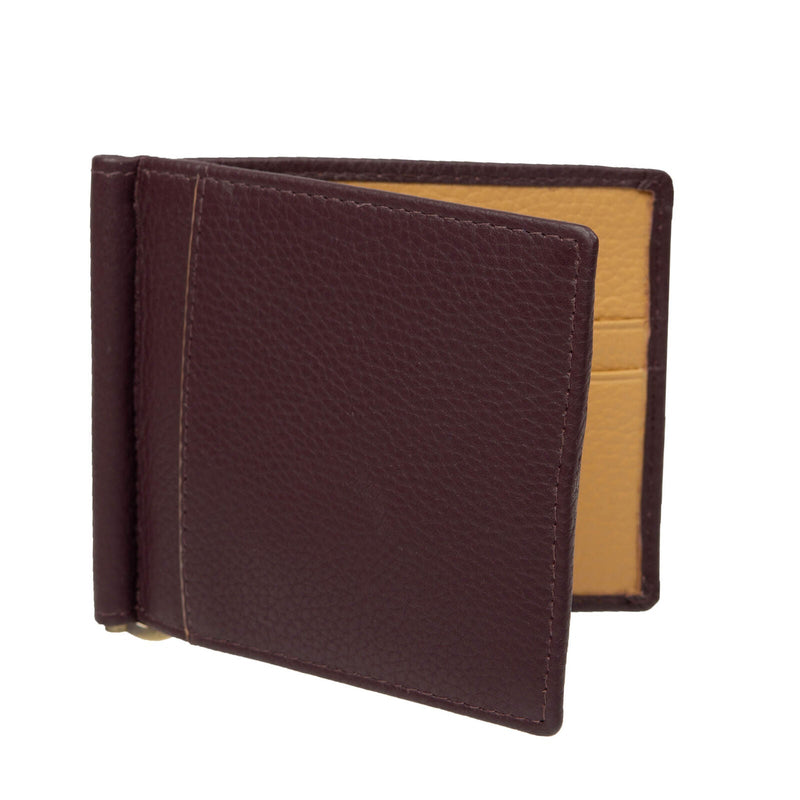 Load image into Gallery viewer, Dents Mens Pebble Grain Leather Bifold Wallet with Money Clip and RFID Blocking in Bordeaux/Light Tan-2
