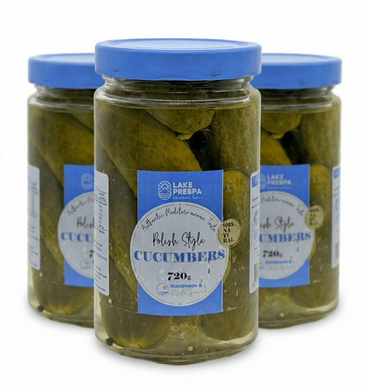 3x 720g Lake Prespa Polish Style Pickled Cucumbers in Glass Jar - Product of North Macedonia-0
