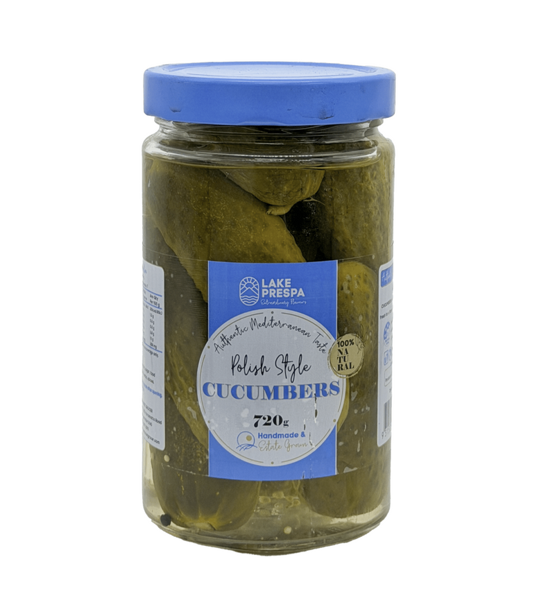 Load image into Gallery viewer, 720g Lake Prespa Polish Style Pickled Cucumbers in Glass Jar - Product of North Macedonia-1
