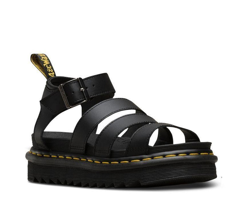 Load image into Gallery viewer, Dr. Martens Womens Blaire Hydro Leather Sandals - Black-0
