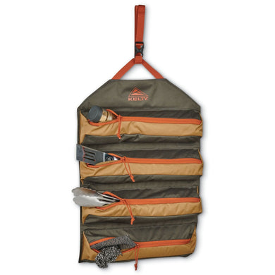 KELTY Chef Roll Kitchen Tool Organizer for Camping Travelling in Beluga/Dull Gold-0