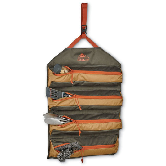 KELTY Chef Roll Kitchen Tool Organizer for Camping Travelling in Beluga/Dull Gold-0