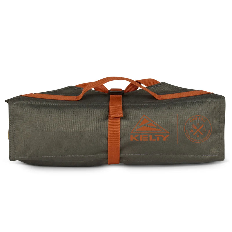 Load image into Gallery viewer, KELTY Chef Roll Kitchen Tool Organizer for Camping Travelling in Beluga/Dull Gold-2
