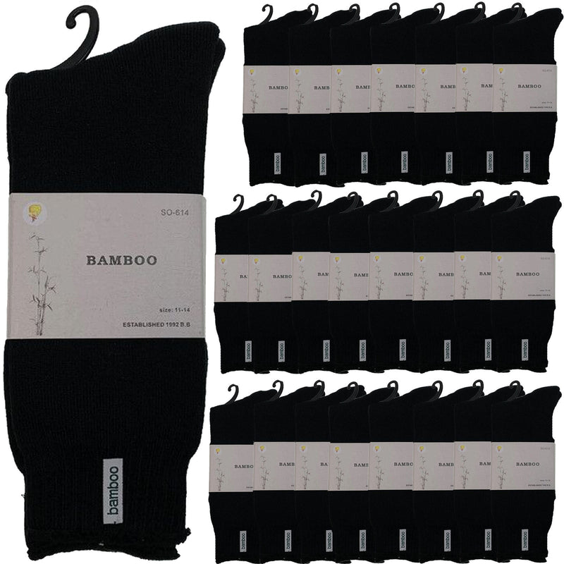 Load image into Gallery viewer, 24 Pairs PREMIUM BAMBOO SOCKS Mens Heavy Duty Thick Work Socks BULK Cushion-7

