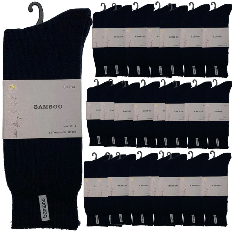 Load image into Gallery viewer, 24 Pairs PREMIUM BAMBOO SOCKS Mens Heavy Duty Thick Work Socks BULK Cushion-10
