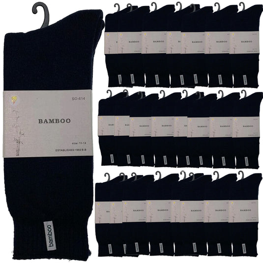 24 Pairs PREMIUM BAMBOO SOCKS Mens Heavy Duty Thick Work Socks BULK Cushion-11