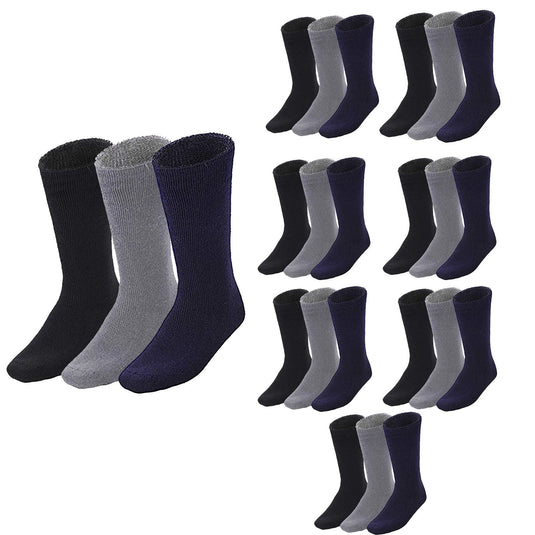 24 Pairs BAMBOO SOCKS Mens Heavy Duty Premium Thick Work Socks Cushion BULK-2