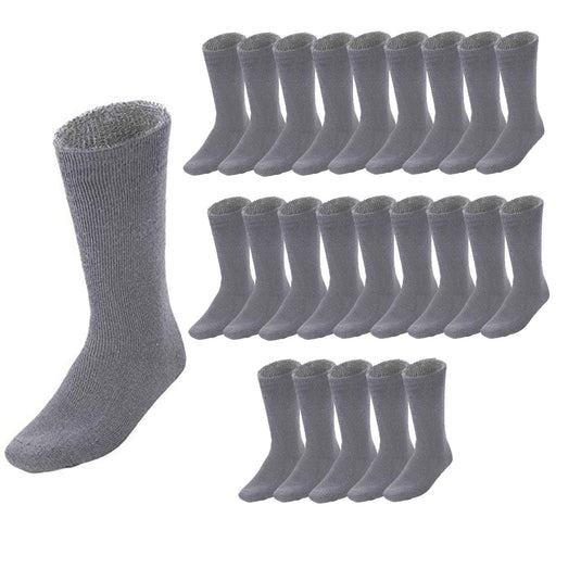 24 Pairs BAMBOO SOCKS Mens Heavy Duty Premium Thick Work Socks Cushion BULK-6