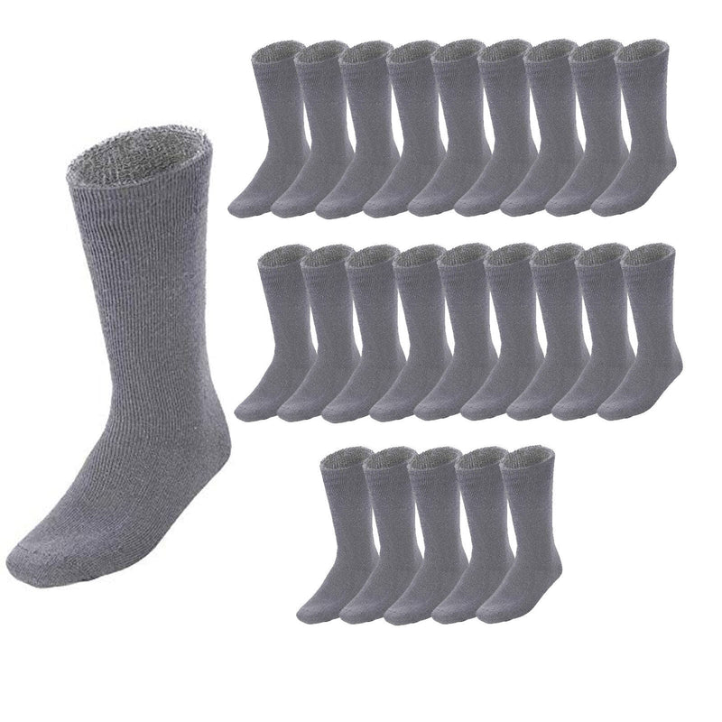 Load image into Gallery viewer, 24 Pairs BAMBOO SOCKS Mens Heavy Duty Premium Thick Work Socks Cushion BULK - Charcoal Grey-0
