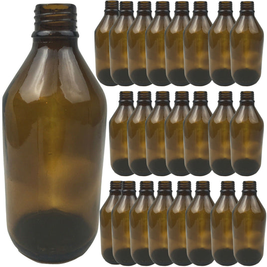 24x 600ml Brown Glass Bottle Plinking Shooting Target Practice without Lids/Caps-1