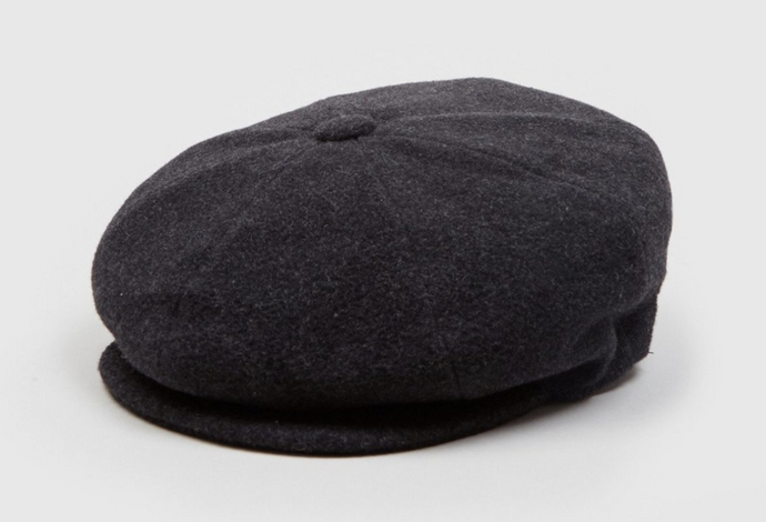 Bailey Mens Galvin Ivy Newsboy Flat Cap Hat - Grey Wool-0