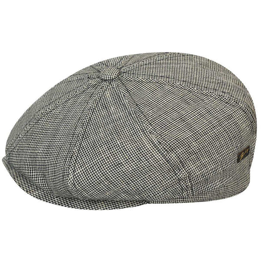 Bailey Mens Rockburn Ivy Newsboy Flat Cap Hat - Grey/Black/Taupe-0