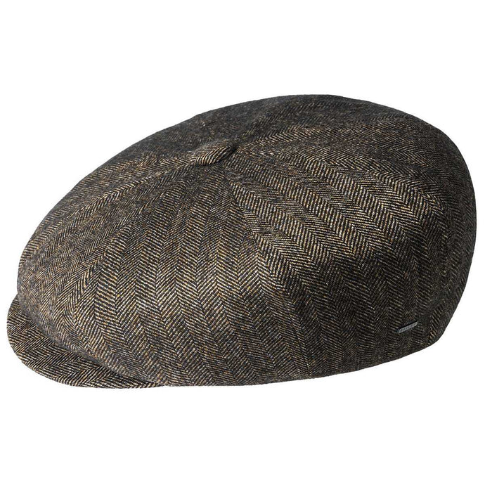 Bailey Mens Beech Ivy Newsboy Flat Cap Classic Wool Fabric Hat - Brown-0
