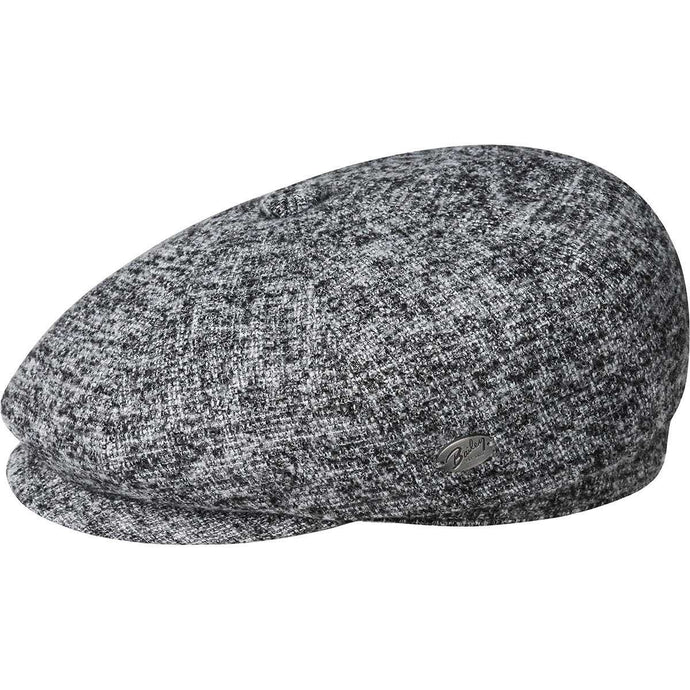 Bailey Mens Kyan Ivy Newsboy Flat Cap Fold Down Convertible Ear Flap - Charcoal-0