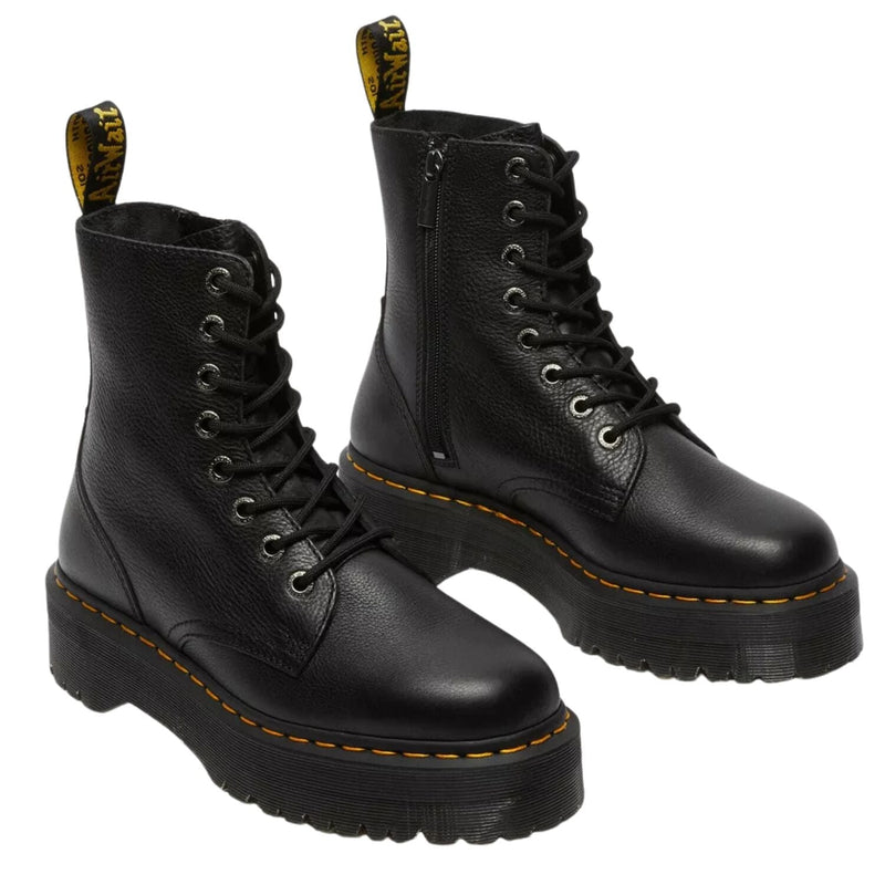 Load image into Gallery viewer, Dr. Martens Jadon III Pisa 8 Eye Leather Platform Boots in Black-4
