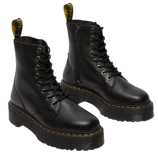 Dr. Martens Jadon III Pisa 8 Eye Leather Platform Boots in Black-4