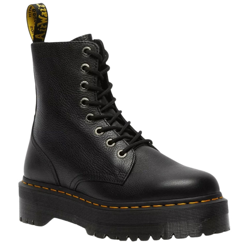 Load image into Gallery viewer, Dr. Martens Jadon III Pisa 8 Eye Leather Platform Boots in Black-1
