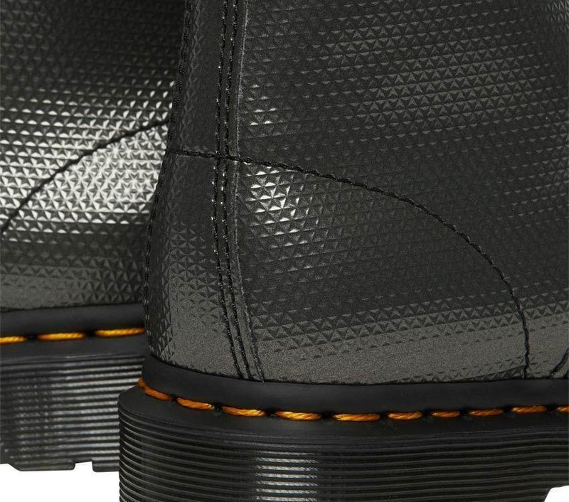 Load image into Gallery viewer, Dr. Martens Womens 1460 Vegan 8 Eye Boots Shoes - Gunmetal Alumix Hex Emboss-4
