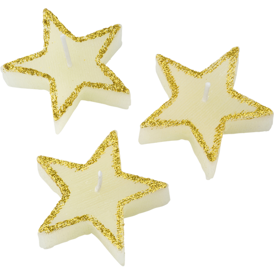 6x Star Shape Candles Tealight Wedding Crystal Wax-2