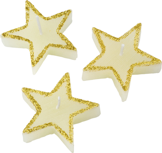 1 Pack of 2 Star Shape Candles Tealight Wedding Crystal Wax-0