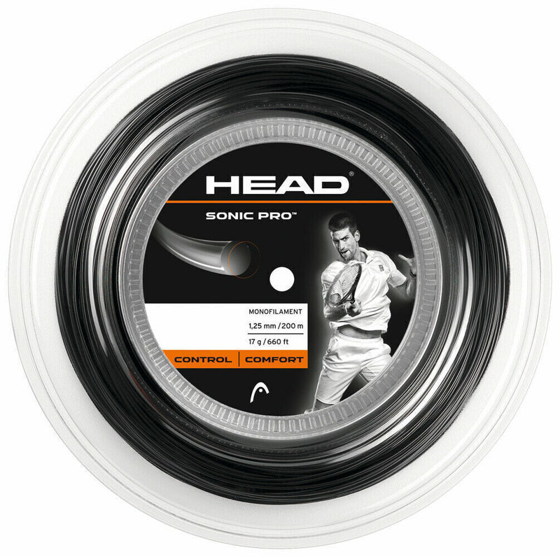 Load image into Gallery viewer, Head Sonic Pro 17g Tennis String Reel 200m 1.25mm Control Comfort - Black-1

