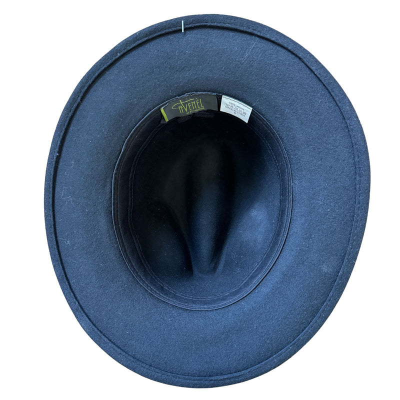 Load image into Gallery viewer, Avenel Mens Wool Felt Safari Hat w/ Hessian &amp; Leather Look Trim - Black-4
