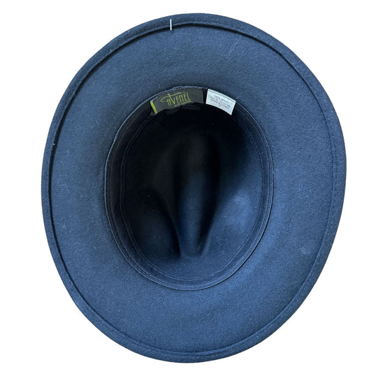 Avenel Mens Wool Felt Safari Hat w/ Hessian & Leather Look Trim - Black-4