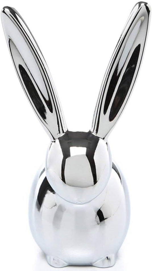 Umbra 3" Chrome Zoola Long Ear Bunny Rabbit Ring Jewelry Holder-3
