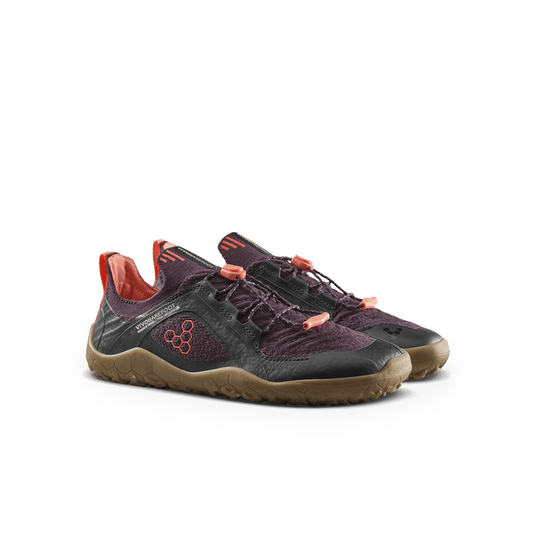 Vivobarefoot Primus Trail Knit FG Juniors Huckleberry/ Molten Lava-3