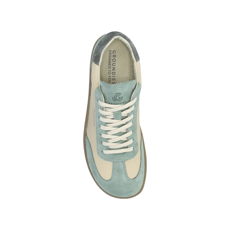Load image into Gallery viewer, Groundies Panama Men's Barefoot Sneakers – Beige/Sage Green
