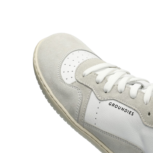 Groundies Nova GO1 Men's Barefoot Sneakers – White/Off-White