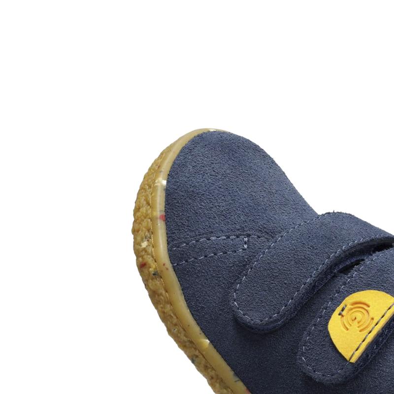 Load image into Gallery viewer, Groundies Malmö Kids' Barefoot Sneakers – Navy/Yellow
