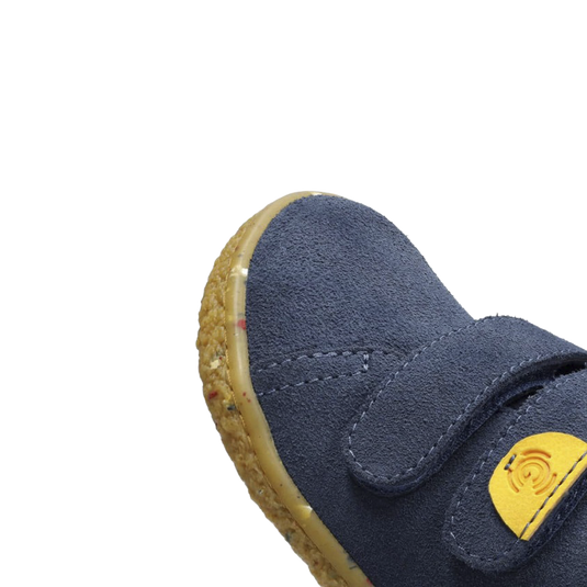 Groundies Malmö Kids' Barefoot Sneakers – Navy/Yellow