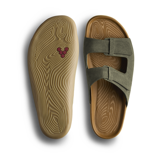 Vivobarefoot Sensus Yin Slide Mens Dark Olive-1