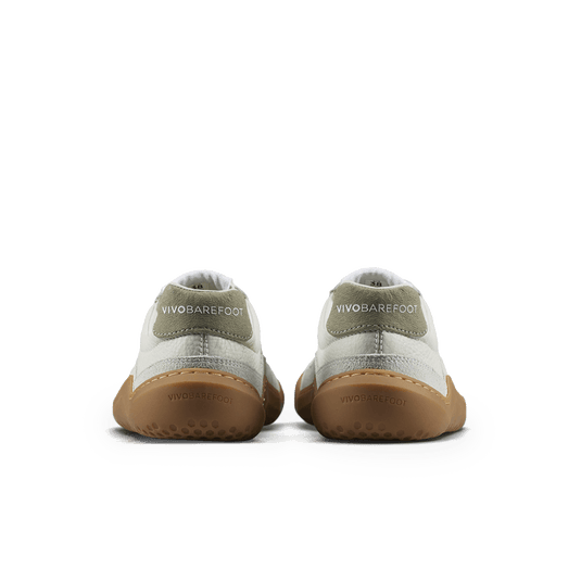 Vivobarefoot Gobi III Men's Barefoot Leather Sneaker – Limestone/Dusty Green