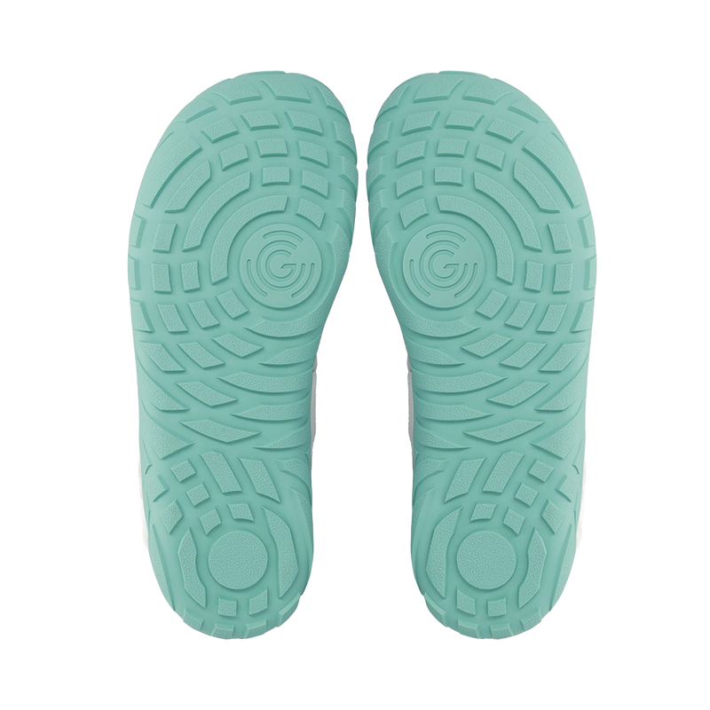 Load image into Gallery viewer, Groundies Chamonix TR Low Women's Barefoot Trail Shoes – Stone/Mint
