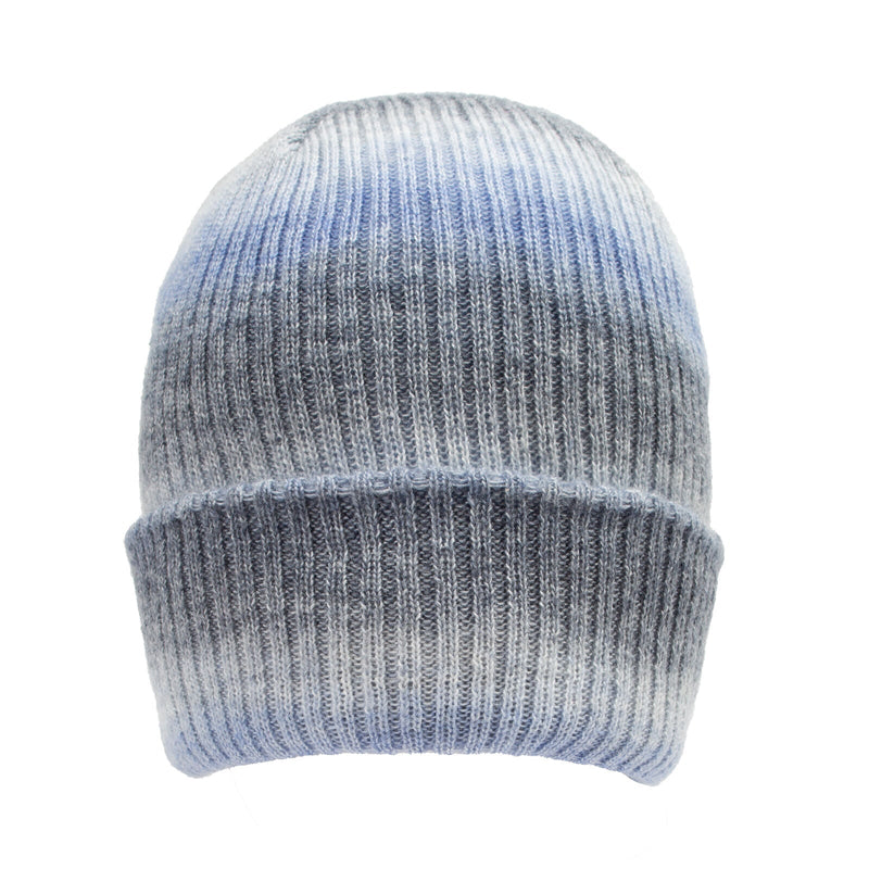 Load image into Gallery viewer, Dents Womens Ribbed Knit Beanie Hat with Ombre Pattern in Pale Blue-1

