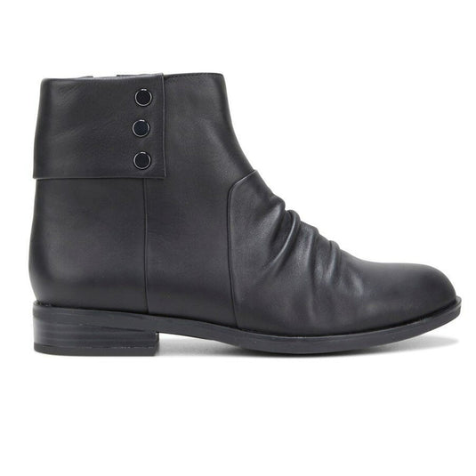 Hush Puppies Womens Hayworth Leather Heels Ankle Boots with Zip Shoes - Black-4