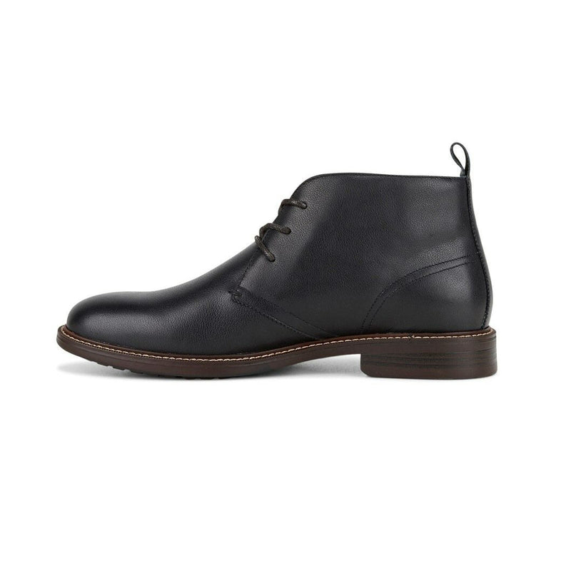 Load image into Gallery viewer, Hush Puppies Mens Harbour Leather Chukka Shoes Ankle Lace-Up Bounce 2.0 - Black-4
