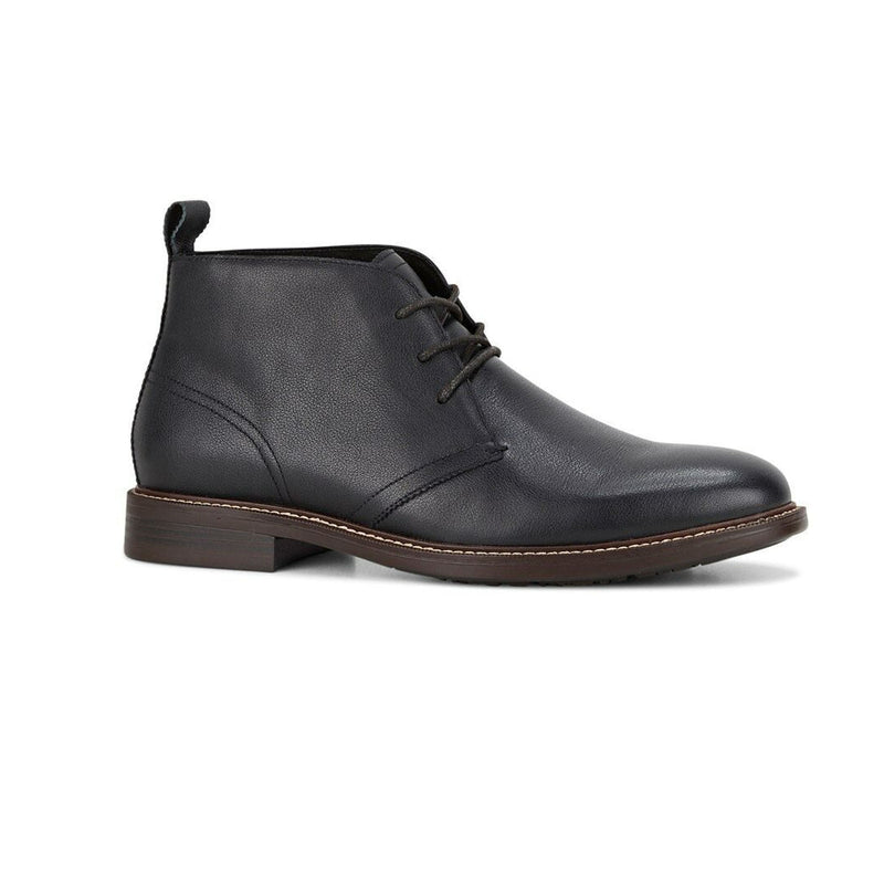 Load image into Gallery viewer, Hush Puppies Mens Harbour Leather Chukka Shoes Ankle Lace-Up Bounce 2.0 - Black-0
