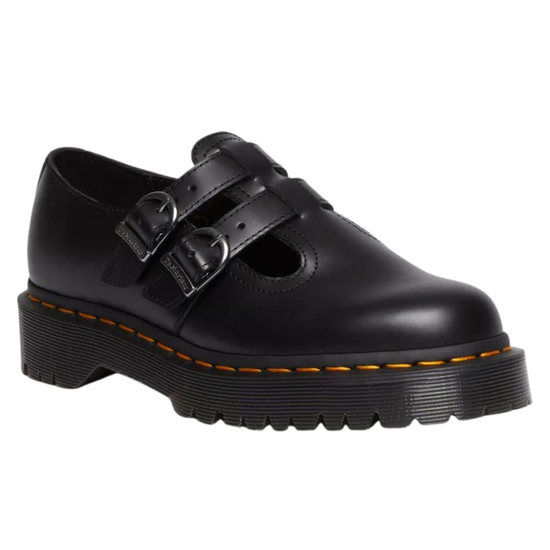 Load image into Gallery viewer, Dr. Martens 8065 II Bex Smooth Platform Double Buckle Leather Mary Jane Shoes in Black-1
