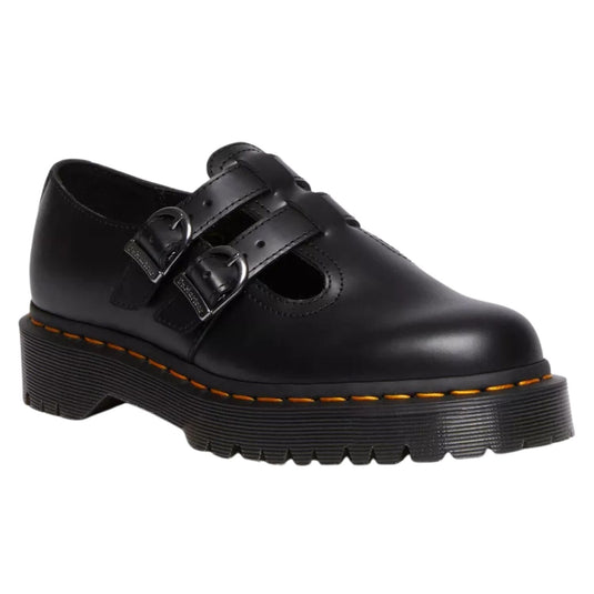 Dr. Martens 8065 II Bex Smooth Platform Double Buckle Leather Mary Jane Shoes in Black-1