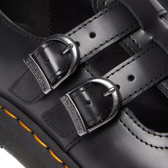 Dr. Martens 8065 II Bex Smooth Platform Double Buckle Leather Mary Jane Shoes in Black-4