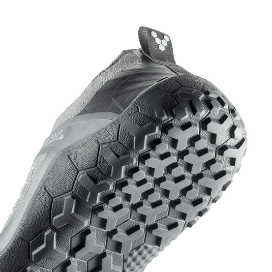 Vivobarefoot Primus Trail Knit FG Men's Trail Shoe – Ultimate Grey/Storm Cloud