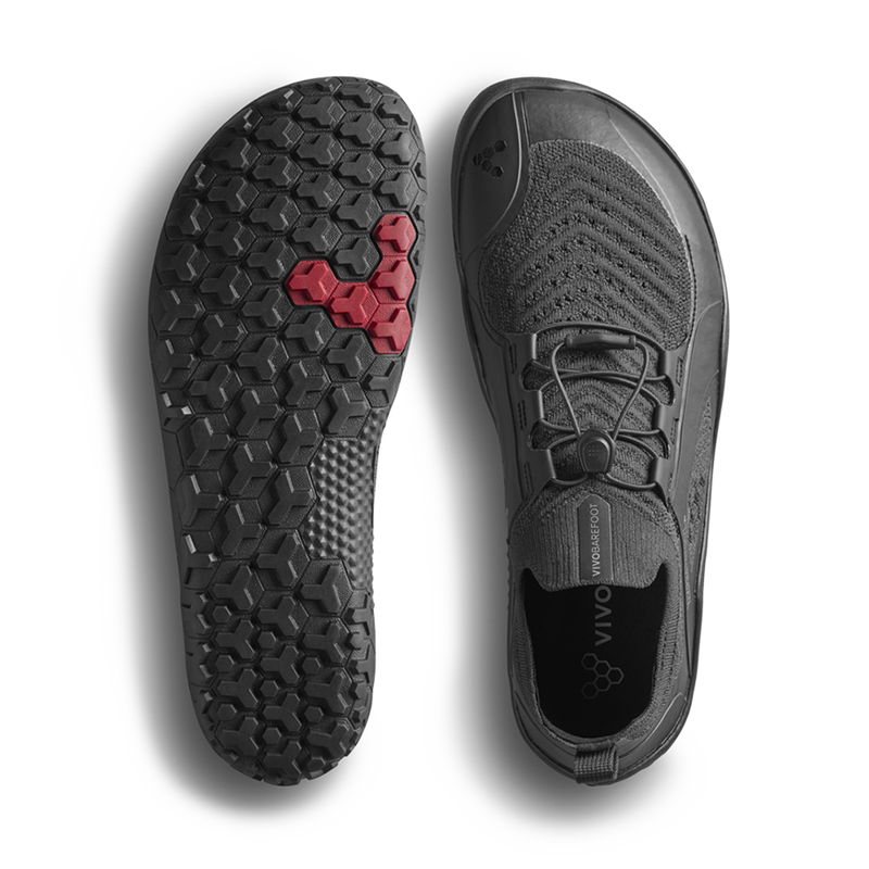 Load image into Gallery viewer, Vivobarefoot Primus Trail Knit FG Grounded Mens Obsidian/Obsidian-1

