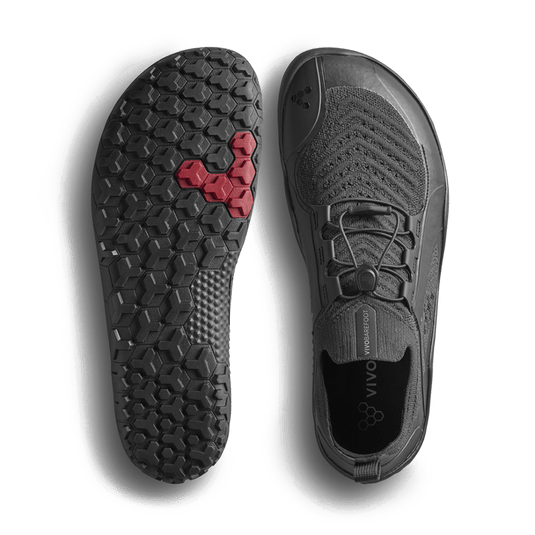 Vivobarefoot Primus Trail Knit FG Grounding Mens Obsidian/Obsidian