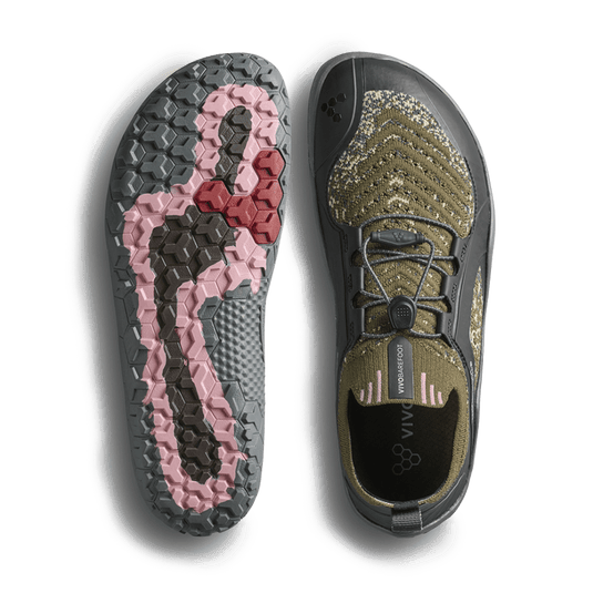 Vivobarefoot Primus Trail Knit FG Grounding Mens Dark Olive