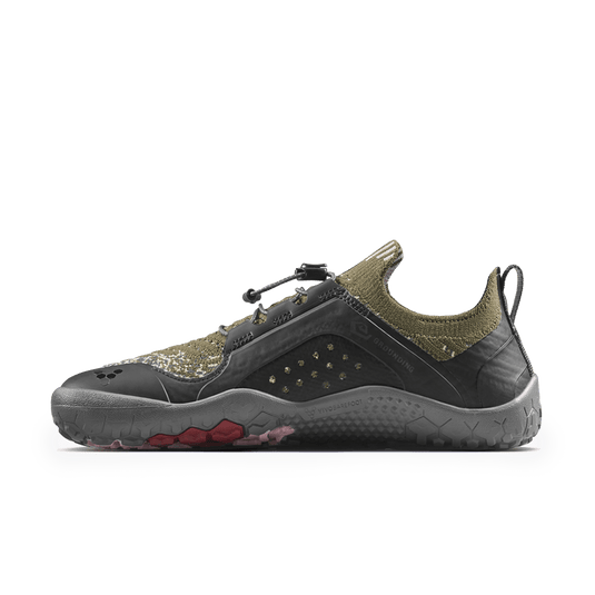 Vivobarefoot Primus Trail Knit FG Grounding Mens Dark Olive