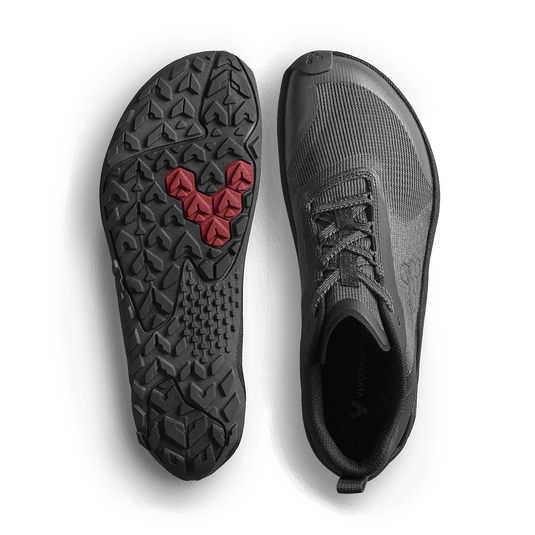Vivobarefoot Primus Trail Flow Men's Barefoot Trail Running Shoe – Dark Shadow